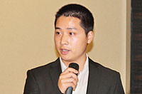 中铁23局信息中心副主任叶建兴做专题发言
