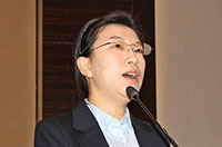 北京鑫坛建筑劳务分包有限公司总经理-杨飏做主题发言